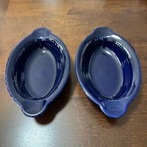 Fiestaware Casserole Dishes Cobalt Blue - set of 2